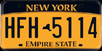 NY license plate HFH5114