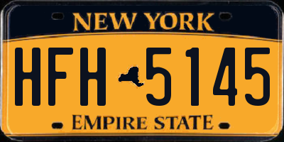 NY license plate HFH5145
