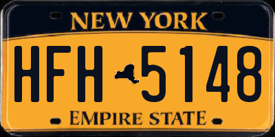 NY license plate HFH5148