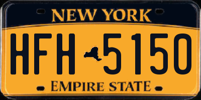 NY license plate HFH5150