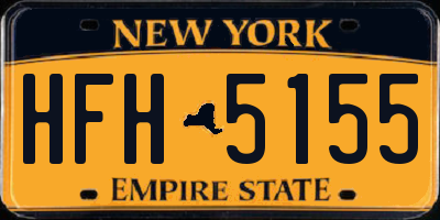 NY license plate HFH5155