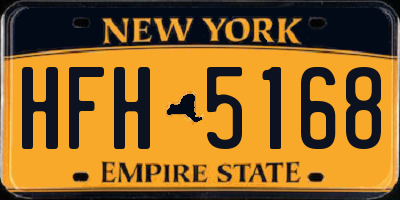 NY license plate HFH5168