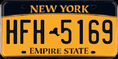 NY license plate HFH5169