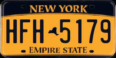 NY license plate HFH5179