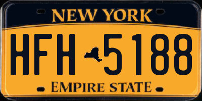 NY license plate HFH5188