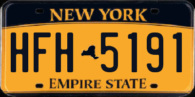 NY license plate HFH5191
