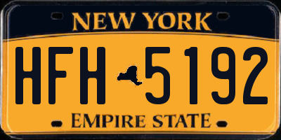 NY license plate HFH5192