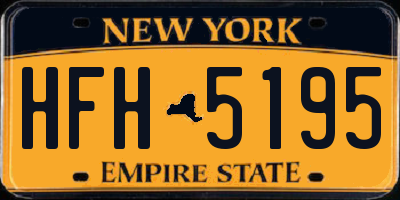 NY license plate HFH5195
