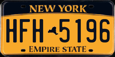 NY license plate HFH5196