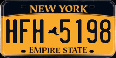 NY license plate HFH5198