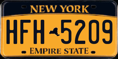NY license plate HFH5209