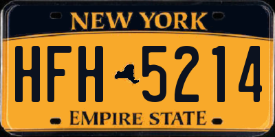 NY license plate HFH5214