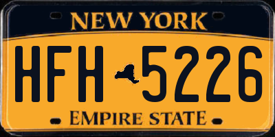NY license plate HFH5226