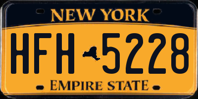 NY license plate HFH5228