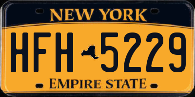 NY license plate HFH5229