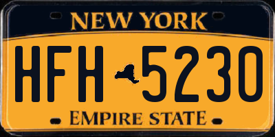 NY license plate HFH5230
