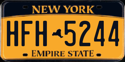 NY license plate HFH5244