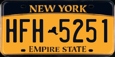 NY license plate HFH5251
