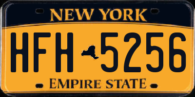 NY license plate HFH5256