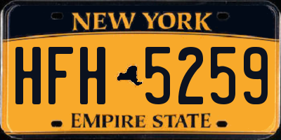 NY license plate HFH5259