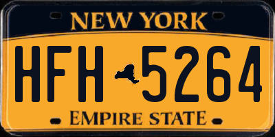 NY license plate HFH5264