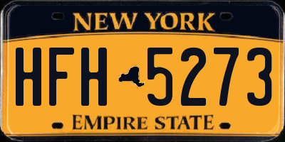 NY license plate HFH5273