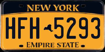 NY license plate HFH5293