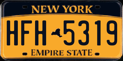 NY license plate HFH5319