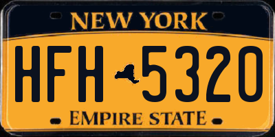 NY license plate HFH5320