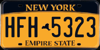 NY license plate HFH5323