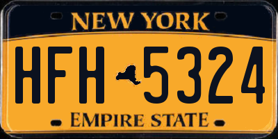 NY license plate HFH5324