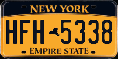 NY license plate HFH5338