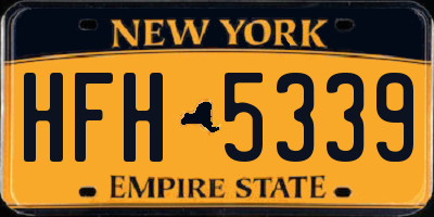 NY license plate HFH5339
