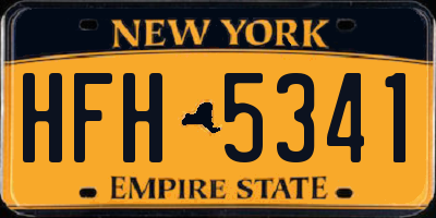 NY license plate HFH5341