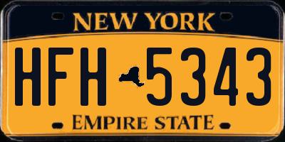 NY license plate HFH5343