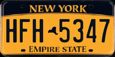 NY license plate HFH5347