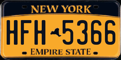 NY license plate HFH5366