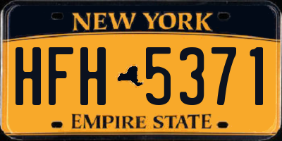 NY license plate HFH5371