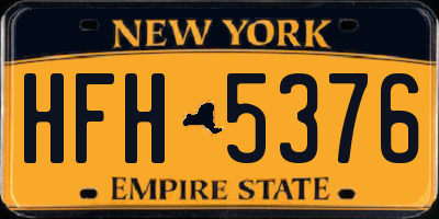 NY license plate HFH5376