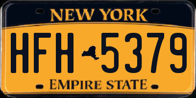 NY license plate HFH5379