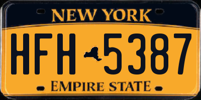 NY license plate HFH5387