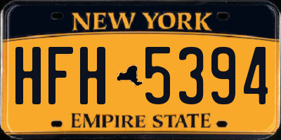 NY license plate HFH5394