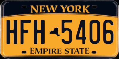 NY license plate HFH5406