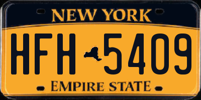 NY license plate HFH5409