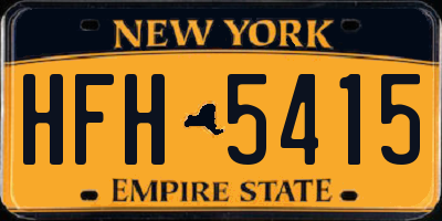 NY license plate HFH5415