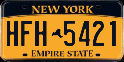 NY license plate HFH5421