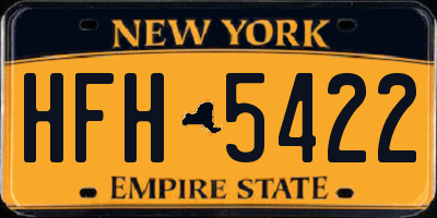 NY license plate HFH5422