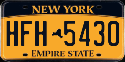 NY license plate HFH5430