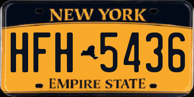 NY license plate HFH5436