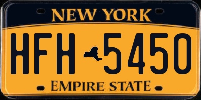 NY license plate HFH5450
